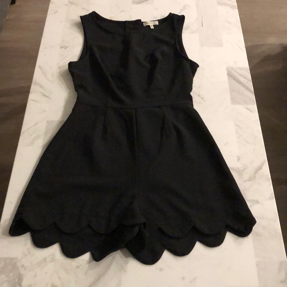 Scalloped Open Back Romper